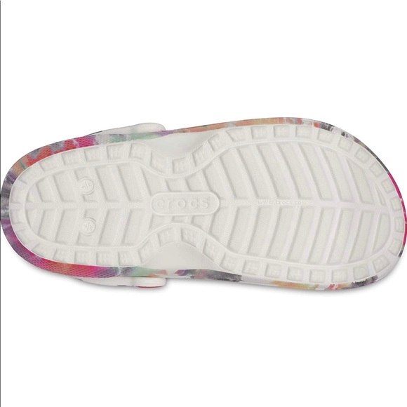 Crocs Unisex Adult Classic Rainbow Festival Lined Clogs in Blotched Tie Dye - Picture 6 of 6